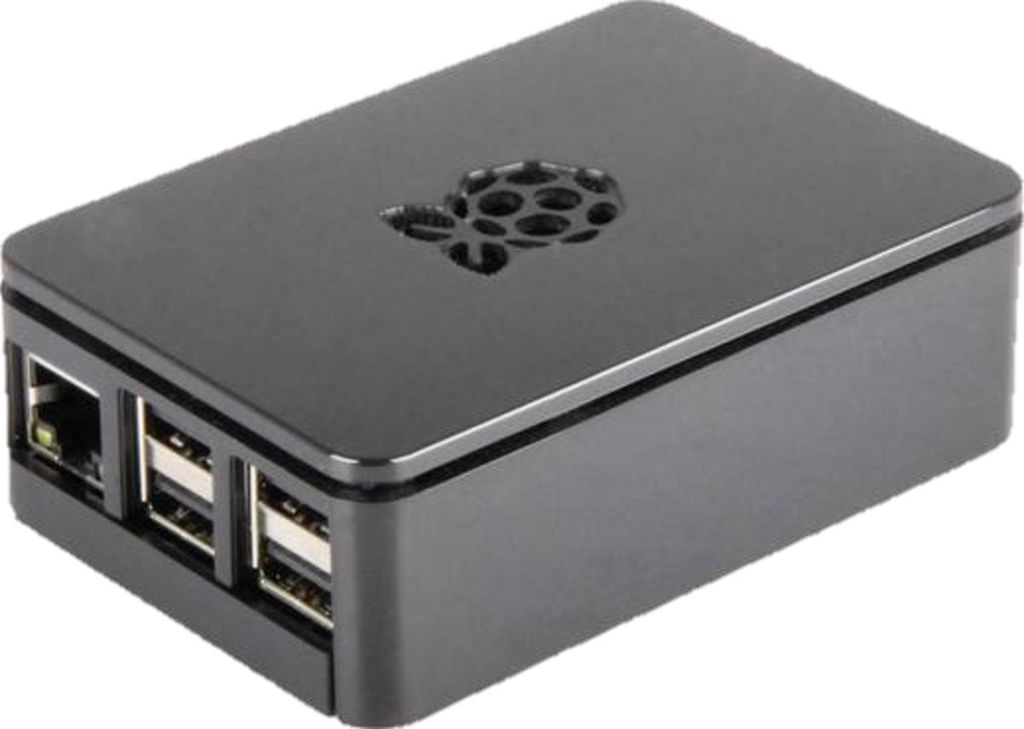 Gehäuse für Raspberry Pi 3B+, 3B, 2B, 1B+ - Farbe: schwarz