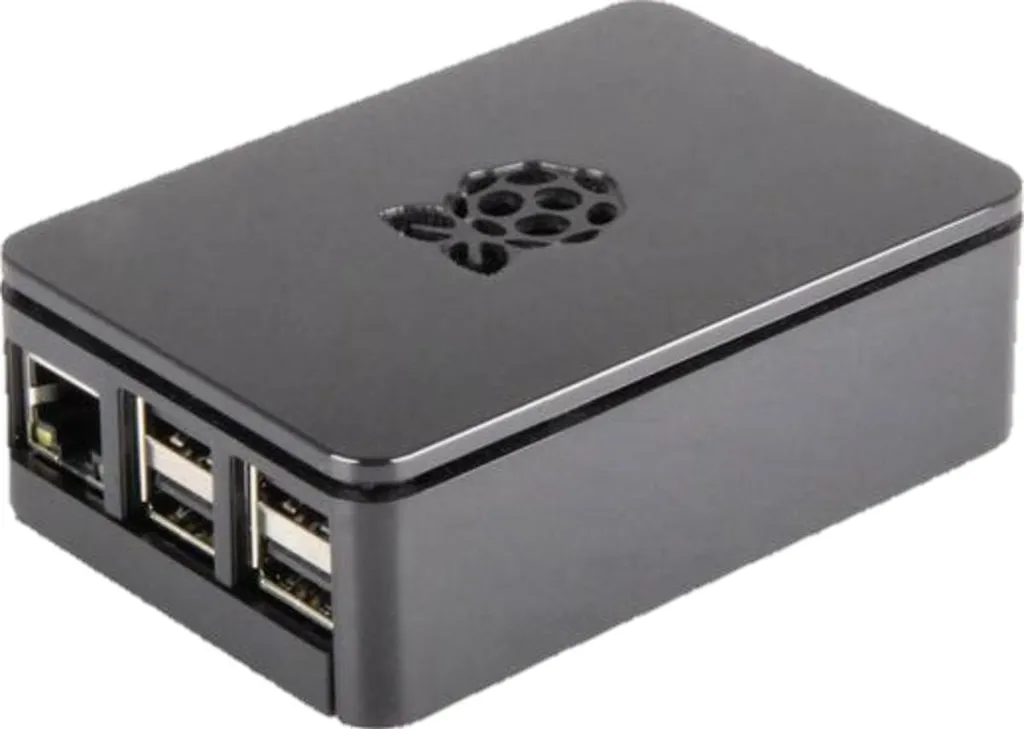Custodia Alloggiamento per Raspberry Pi 3B+ 3B 2B - Nero ABS - 1