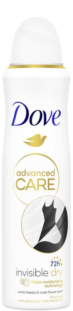 Dove Deo spray - 150 ml - geavanceerde verzorging - droog Productafbeelding 
