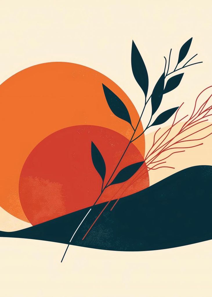 Plakat 50x70cm Dämmerung in Stille