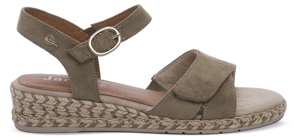 Jana Damen Sandalen, Modellnummer 2827446701, in der Farbe Oliv, für die Sommerzeit