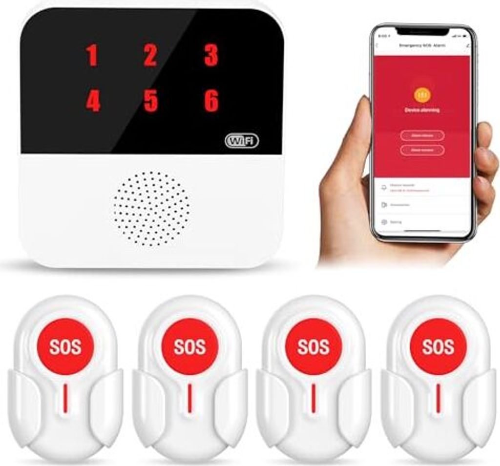 Chunhee Seniors Notruf Tuya WiFi Smart Bell Warnsystem Produktbild 