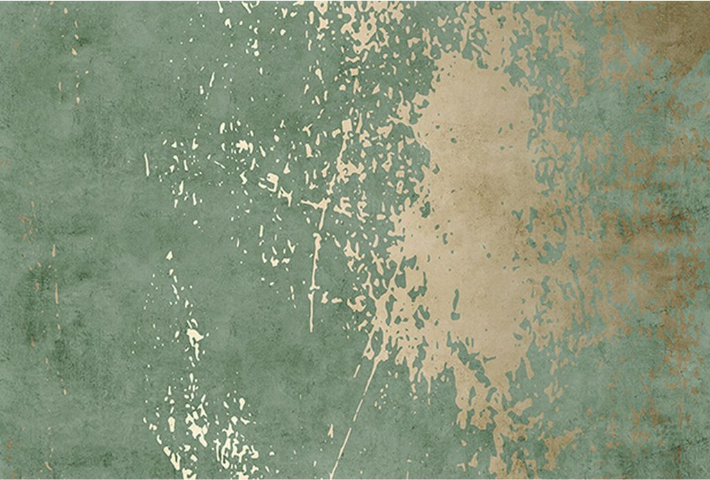 Tadessi Fototapete | Modern | 4.00 m x 2.70 m | Grün | Beige | Wandbild | Digitaldruck