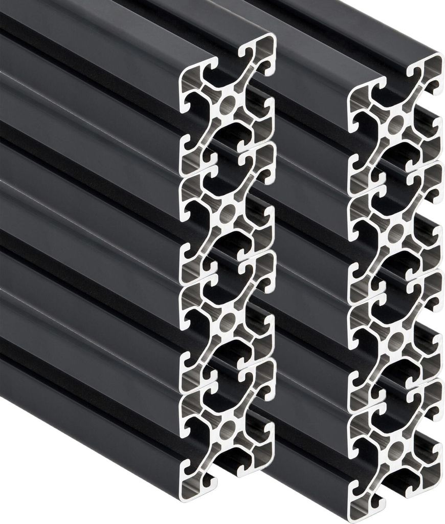 SCHMIDT systemprofile 8x 2000mm Aluminium Profil 40x40mm Nut 8 Anthrazit