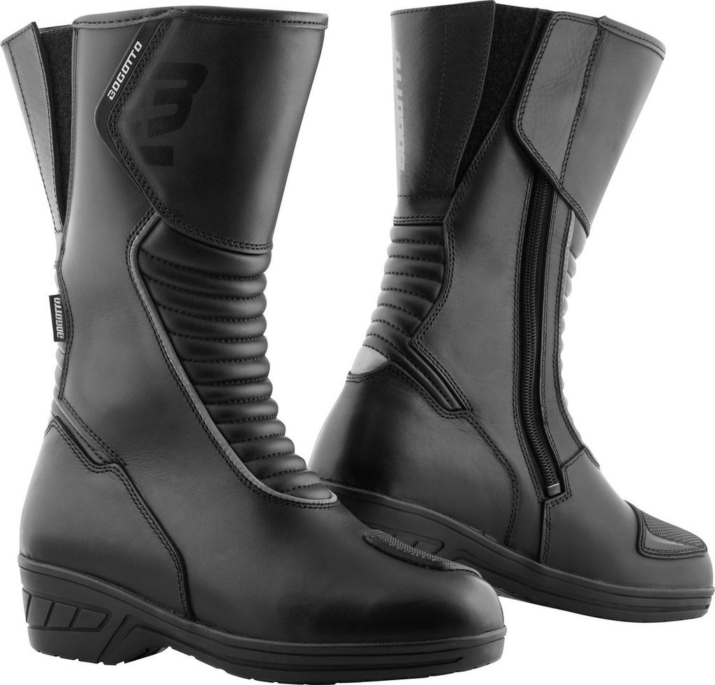 Bogotto Lady Long wasserdichte Damen-Motorradstiefel, schwarz, 37