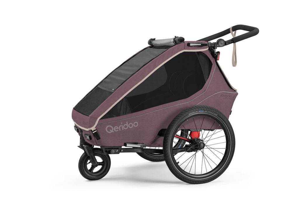Qeridoo Kidgoo 2 - przyczepka rowerowa dla 2 dzieci, kolor: Zdjęcie produktu  Obraz wygenerowany przez AI