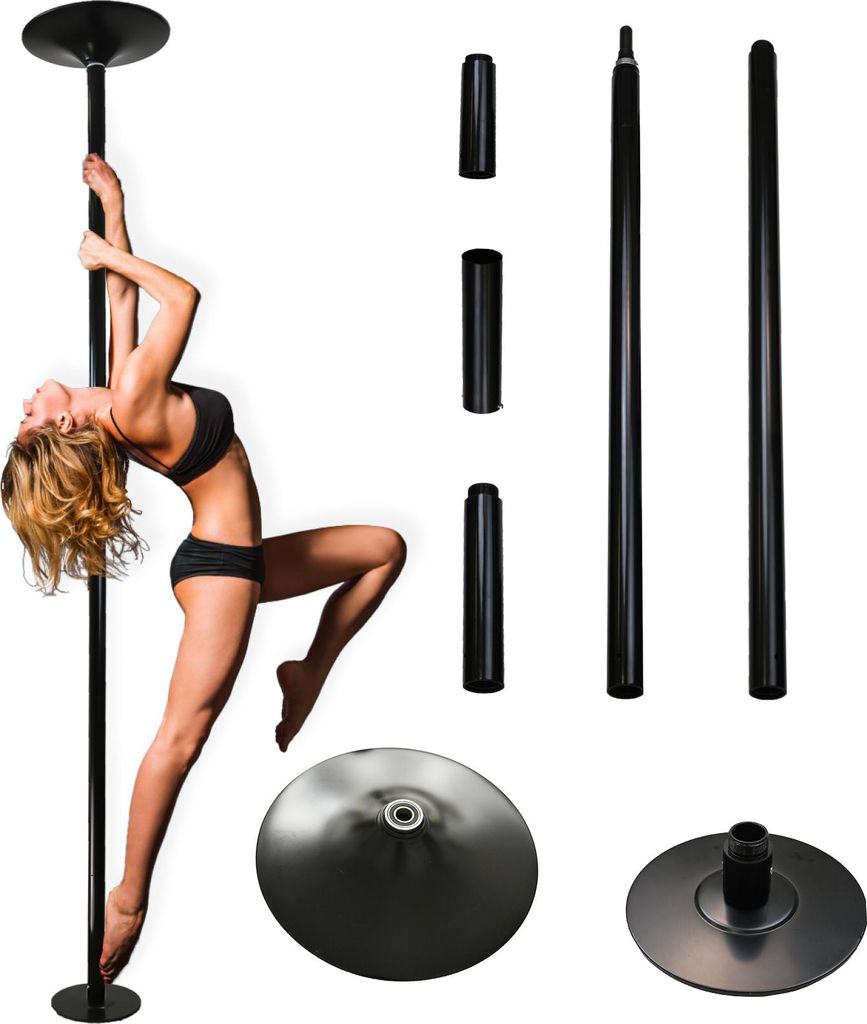 Pole Dance Tanzstange schwarz 231 - 274 cm Ø 45 mm Produktbild 