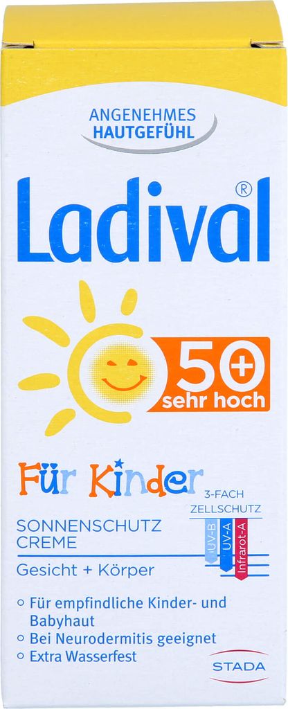Ladival Kinder Sonnenschutz Creme für Gesicht und Hände LSF 50+ – Parfümfreie Sonnencreme für Kinder – ohne Farb- und Konservierungsstoffe ...