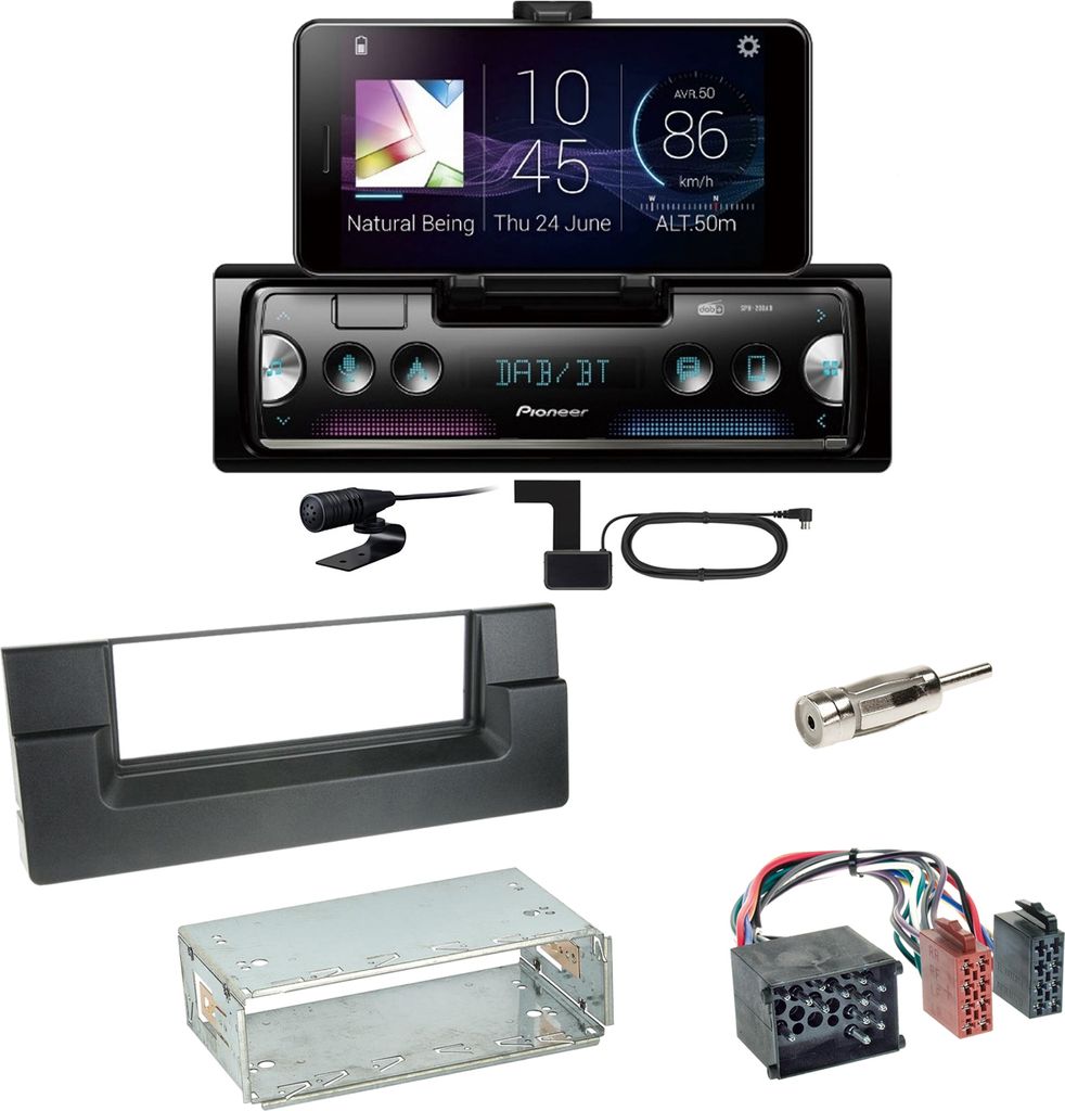 Pioneer SPH-20DAB Digitalradio USB MP3 Einbauset für BMW 5er E39 bis 09/2000