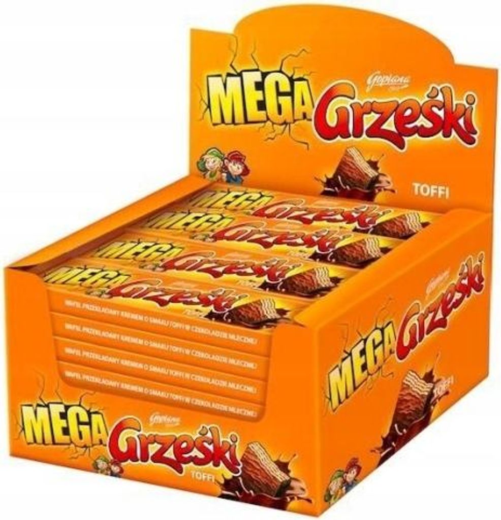 Grześki Mega Toffee-Waffel in Milchschokolade 48 g Produktbild 