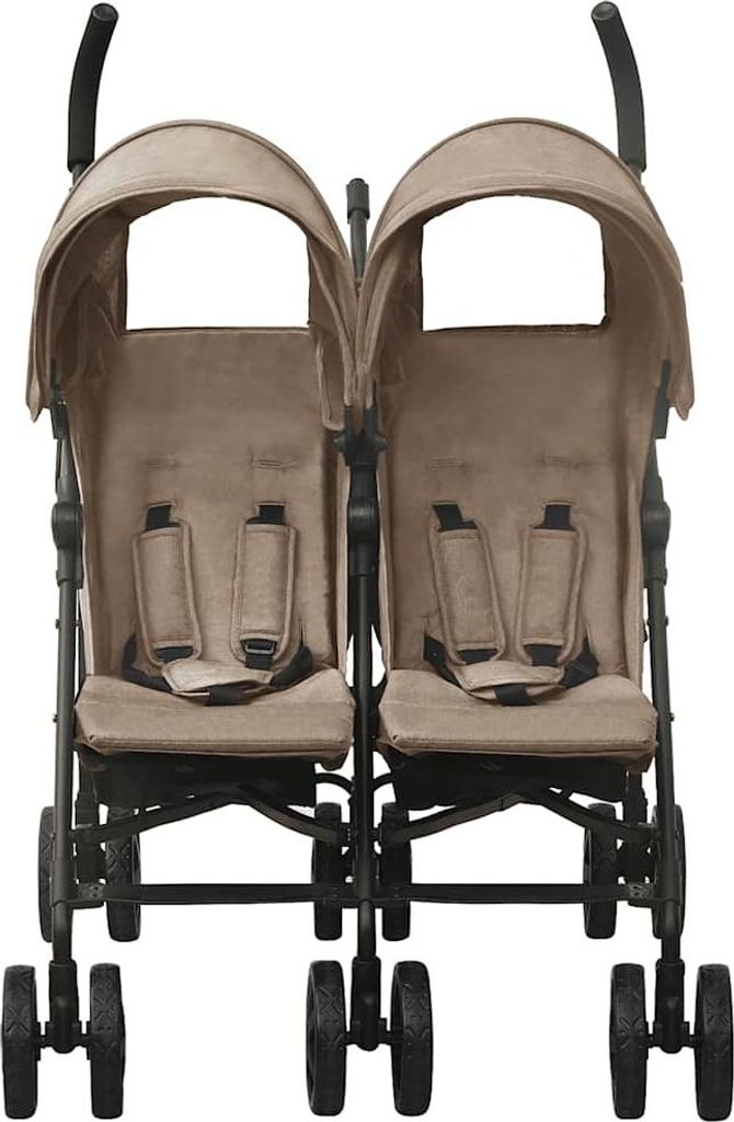 vidaXL Geschwisterwagen Taupe Stahl