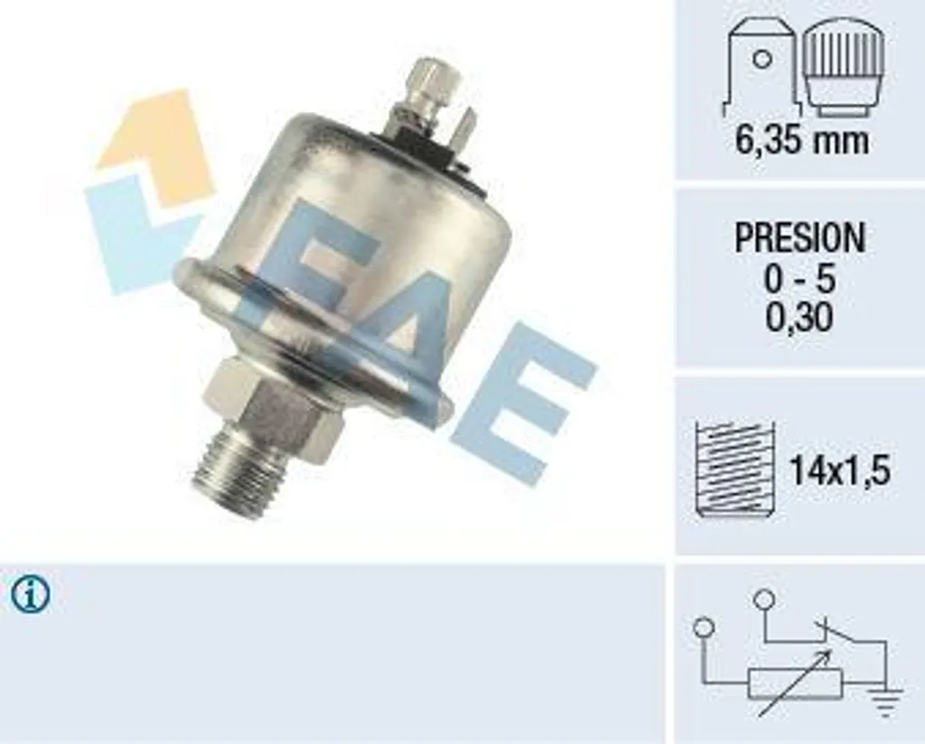 Pressostat d'huile moteur FAE 14560 pour Corsa A et Omega - OE 09279853