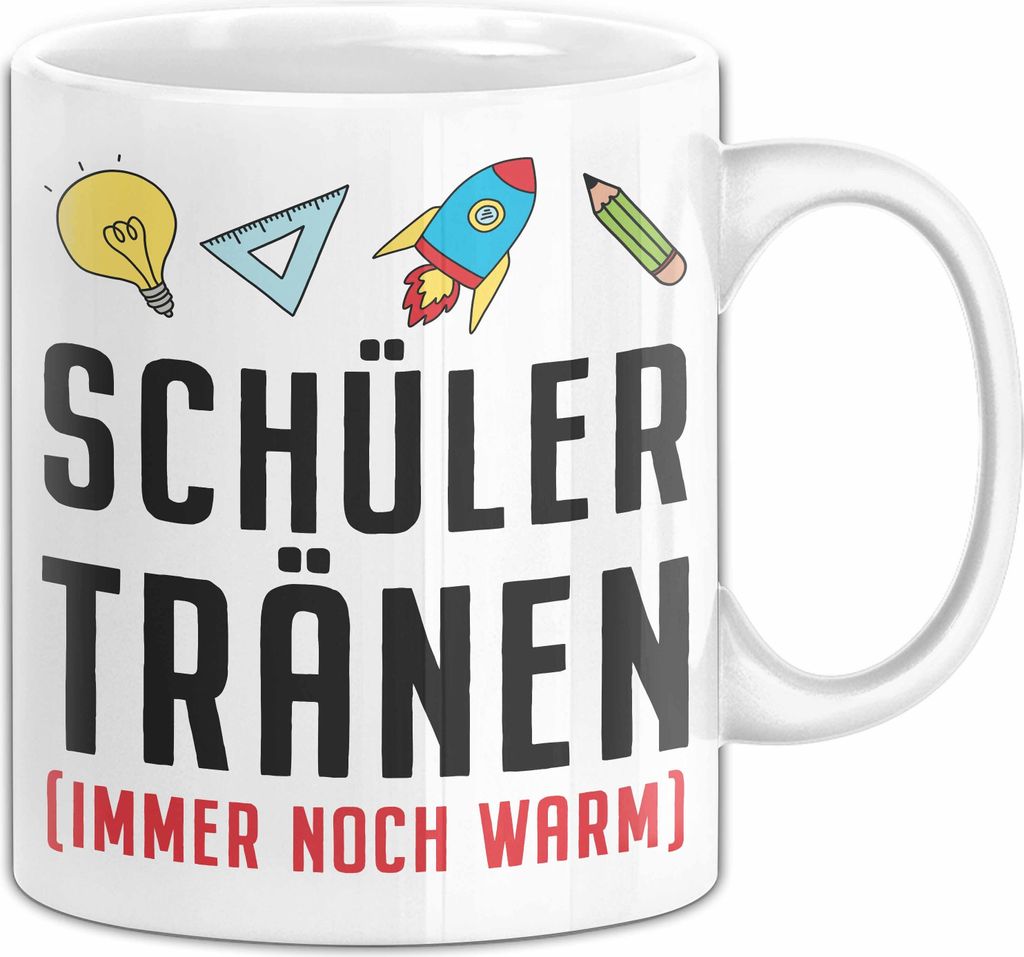 Lehrerin Tasse Geschenk Schüler-Tränen Immer Noch Warm Kaffee-Becher (Weiß)
