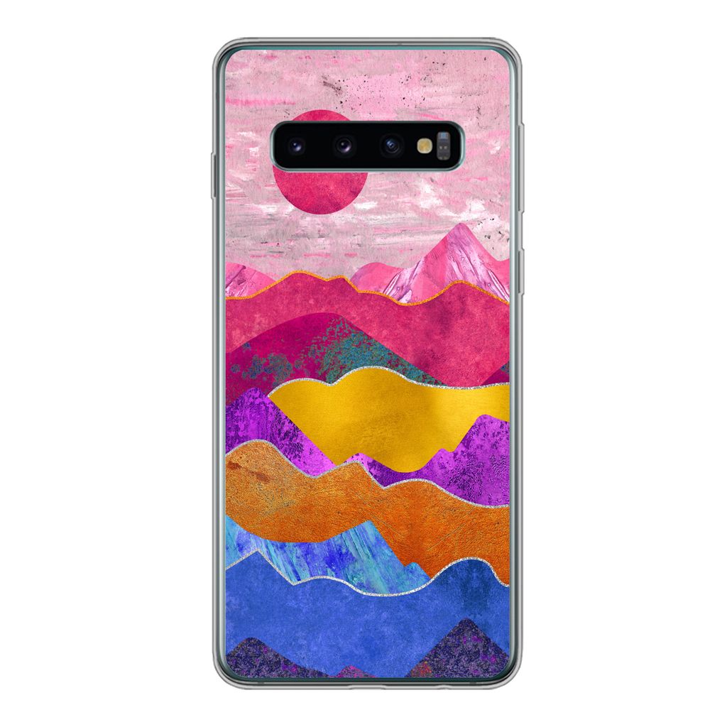 MuchoWow Handyhülle Schutzhülle Hülle für Samsung Galaxy S10 Stolz - Bi - Marmor Silikon Softcase Handy Hülle - Handytasche