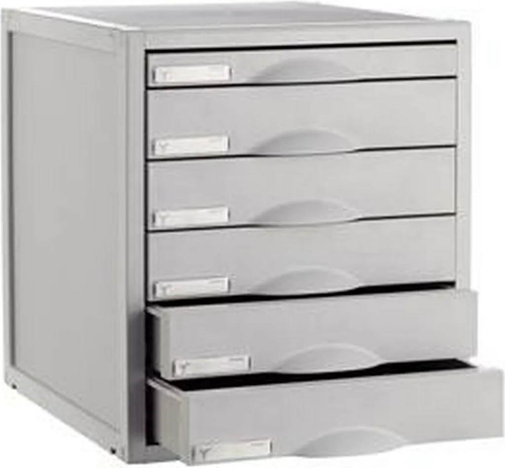 Armoire modulaire grise Archivo 2000 robuste avec 6 tiroirs de tri A4