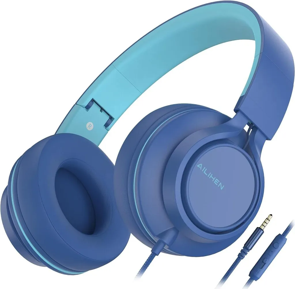 Cuffie con Cavo e Microfono - Pieghevoli On-Ear con Controllo Volume