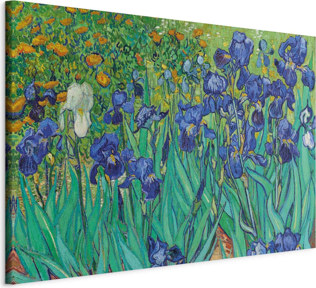 Vliesstoff Leinwandbild - Irises - Van Gogh 120x80 cm Reproduktionen l-G-10193-b-a