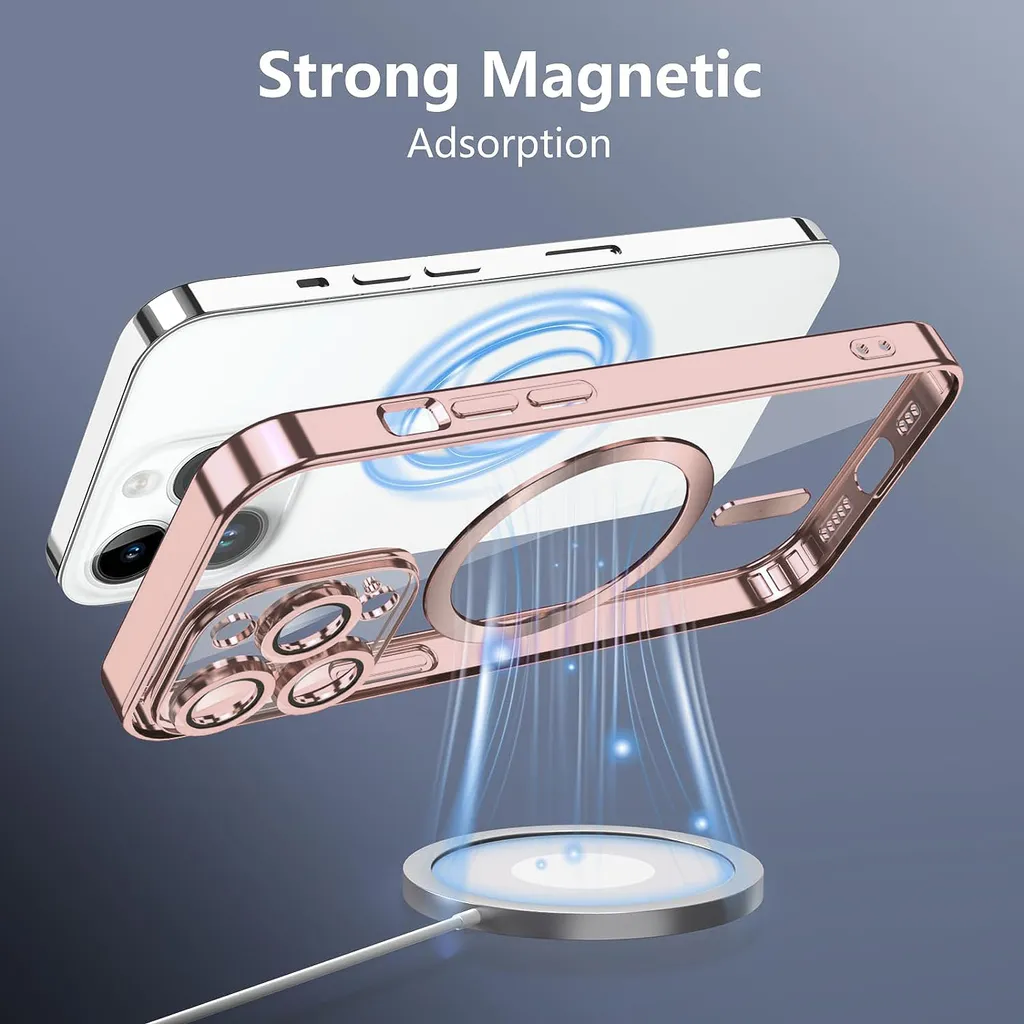 Cover Rosa iPhone 11 Pro Max MagSafe Trasparente Anti-Graffio - 5