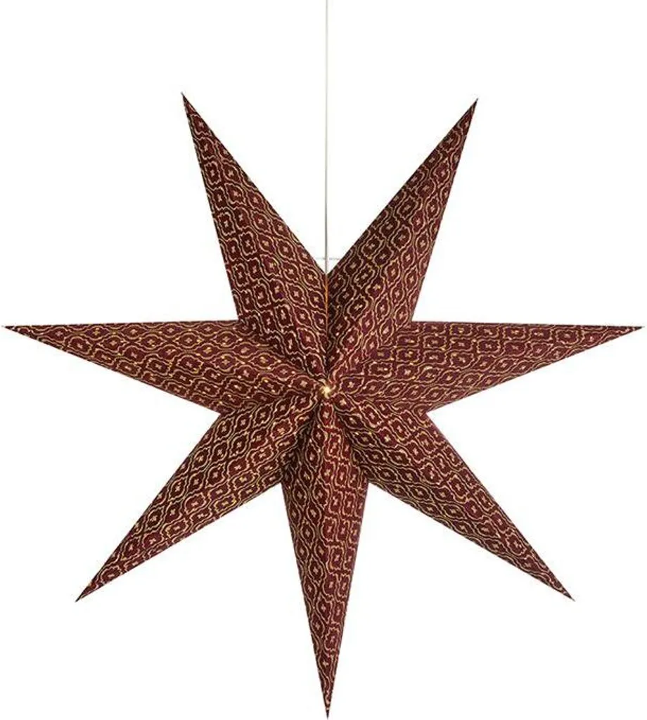 Étoile en papier bordeaux BAROQUE 75 cm motif ajouré élégant Markslöjd
