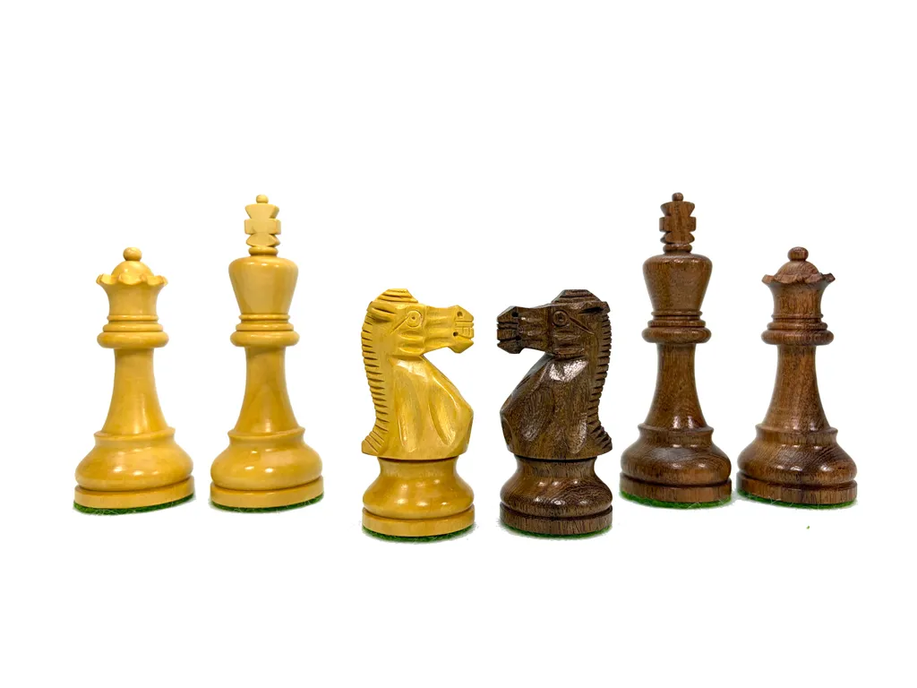 Jeu d'échecs en bois d'acacia : pièces lestées Staunton 3,75''