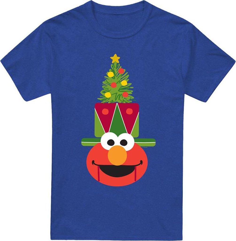Sesame Street - T-Shirt für Herren/Damen Uni, weihnachtliches Design TV23607 (3XL) (Königsblau)