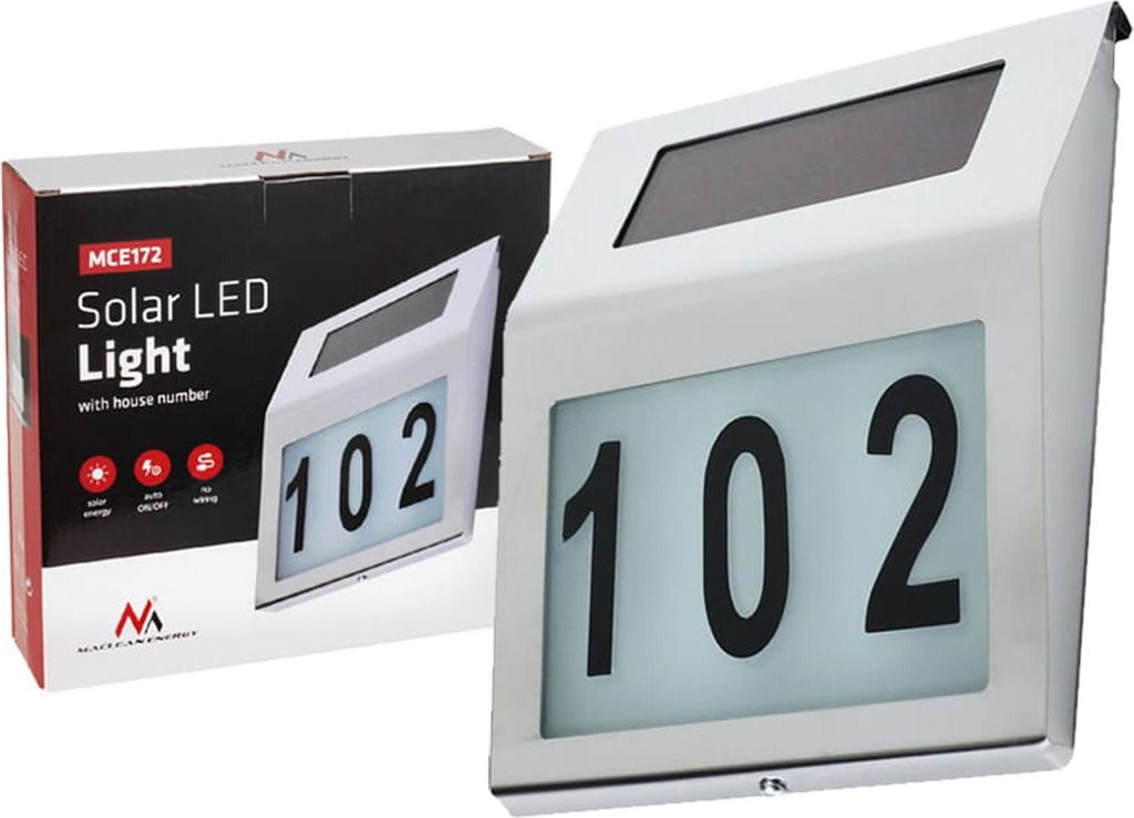 Numéro de maison solaire automatique Maison no Eclairage Image du produit 