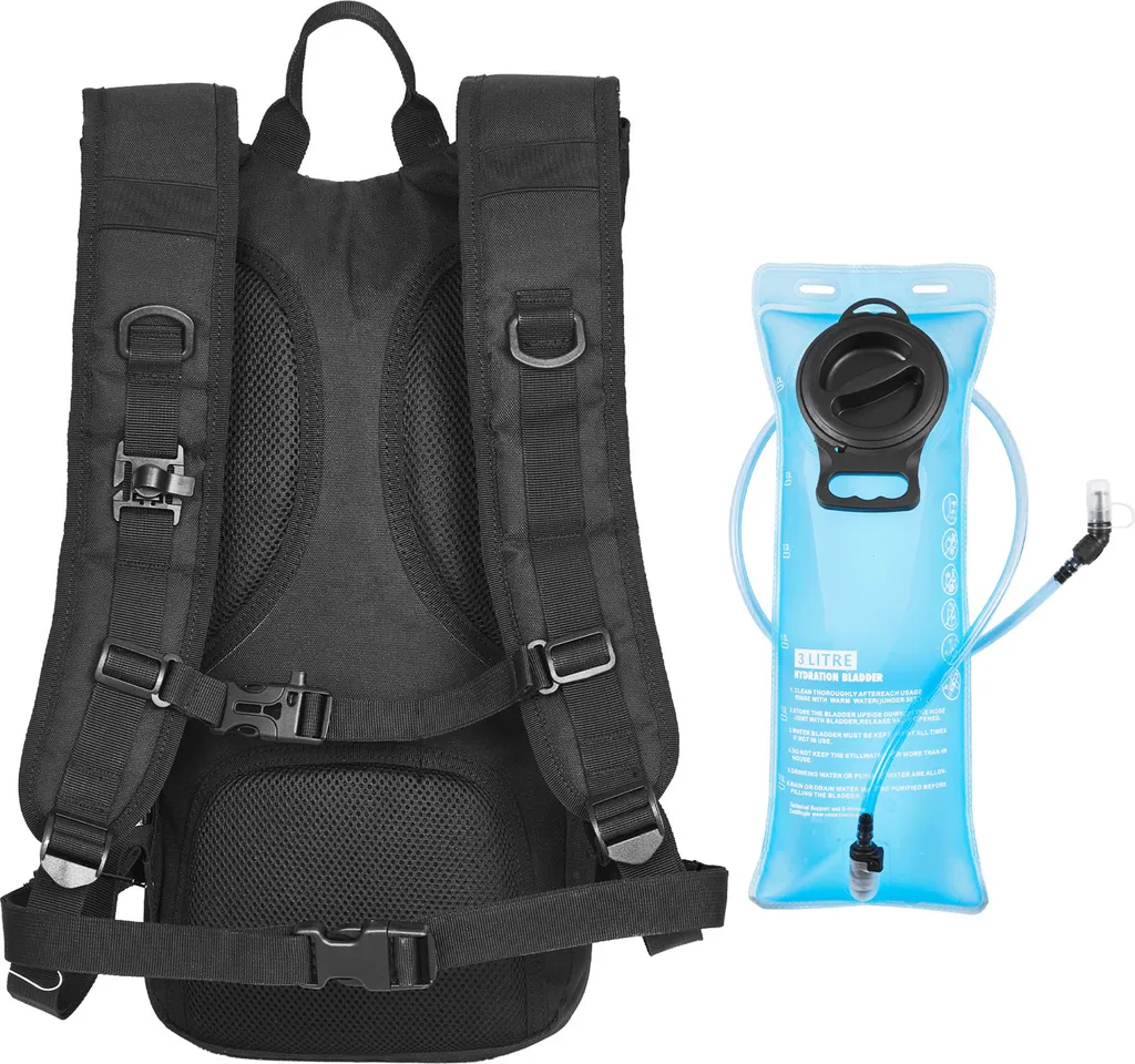 SucceBuy Sac d'hydratation Tactical Molle avec Vessie d'eau 3L en TPU
