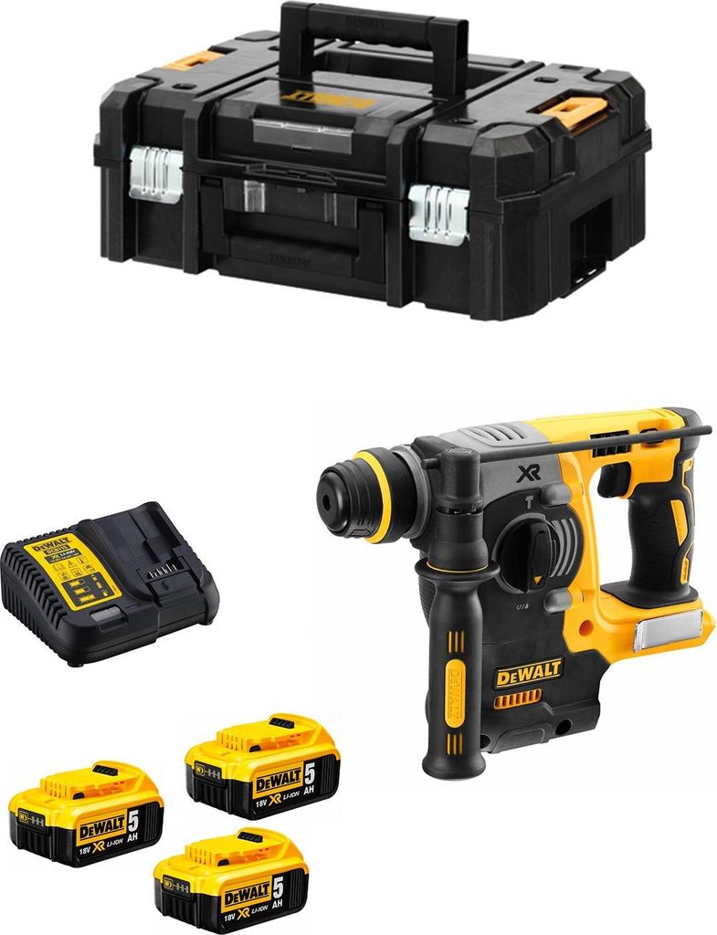 Kombihammer DeWALT DCH273P3T (3 x 5,0 Ah + DCB115 + TSTAK II)