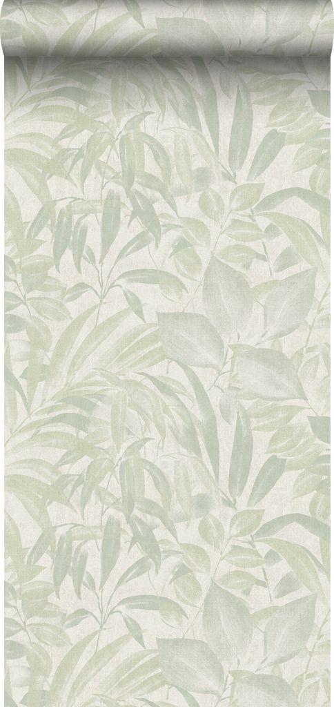 Sanders & Sanders Tapete Blätter Graugrün 53 cm x 10 m