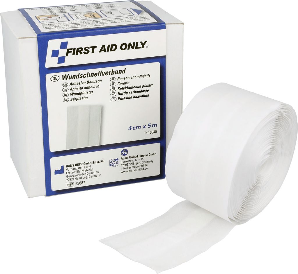 First Aid Only Pflaster Rolle 5 Meter x 4 cm