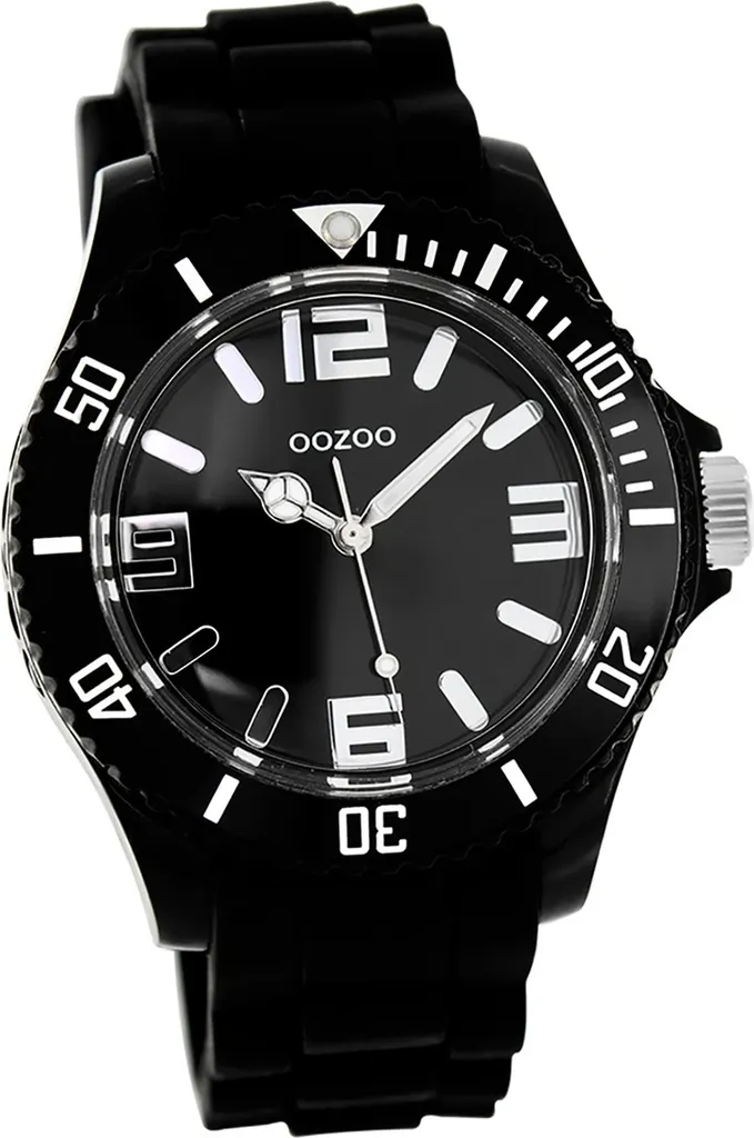 Oozoo Vintage D2UOC4174A Orologio Unisex Silicone Nero Quarzo