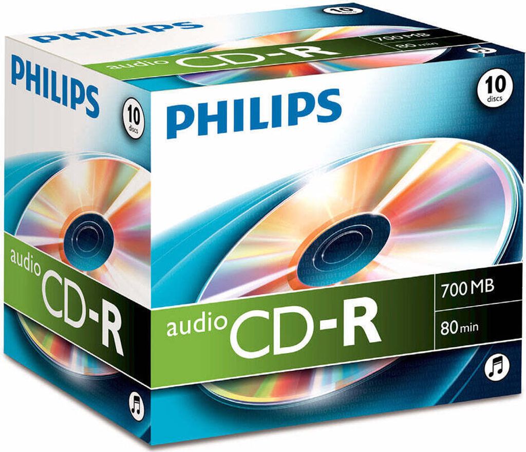 Philips CD-Rohlinge, 80Min, 700MB, Audio, Speed 40x (10 Produktbild