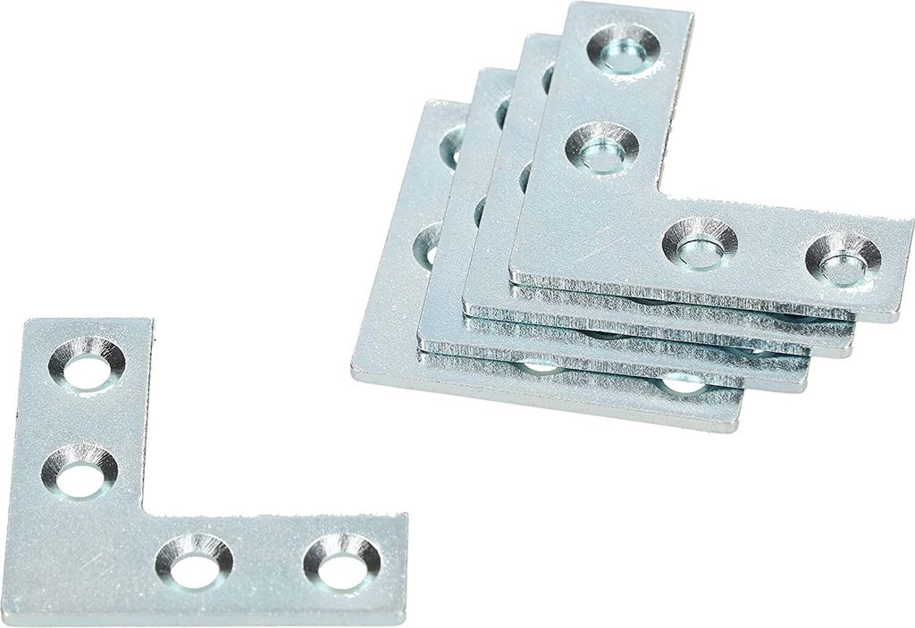 KOTARBAU 10er Set Eckwinkel 30 x 30 x 10 x 1,5 mm Winkelverbinder Eckhalterung Flachwinkel L-Form Möbelwinkel zum Verstärken von Fenstern Türe...