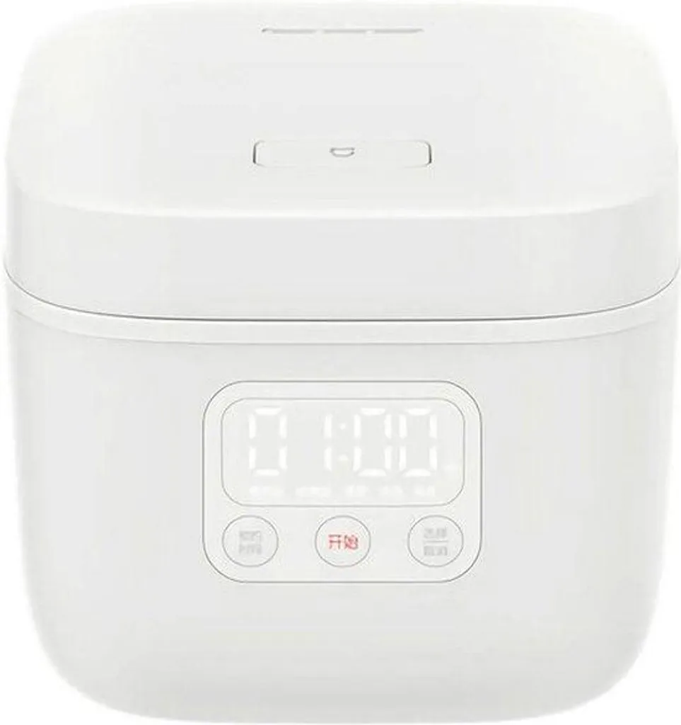 Petit cuiseur à riz blanc de 3 litres compact avec cuve antiadhésive