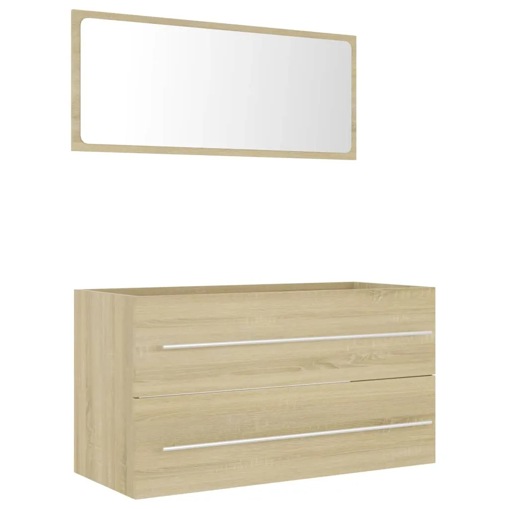 vidaXL Set Mobili Bagno 2 Pezzi Quercia Sonoma: Offerta Arredo Moderno