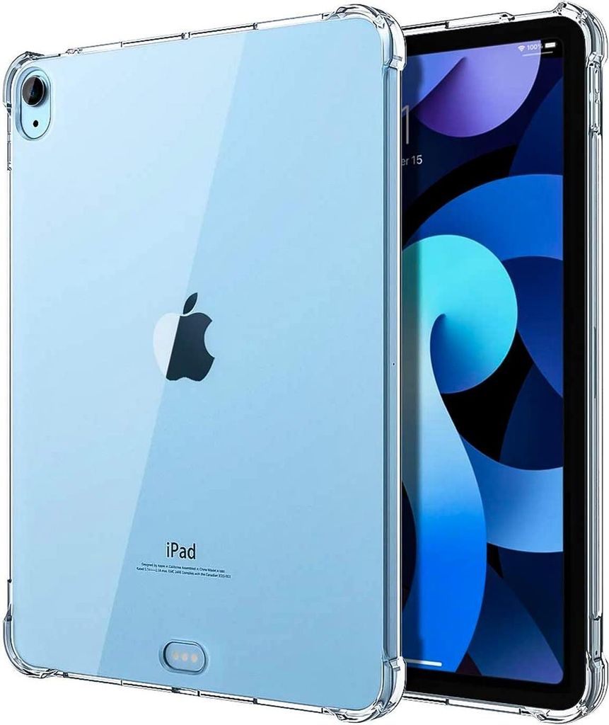 Conie Tablet Rugged Silikon Cover für iPad Air 4 10.9 2020 TPU Case stabile Schutz Hülle Tasche Kantenschutz in Transparent