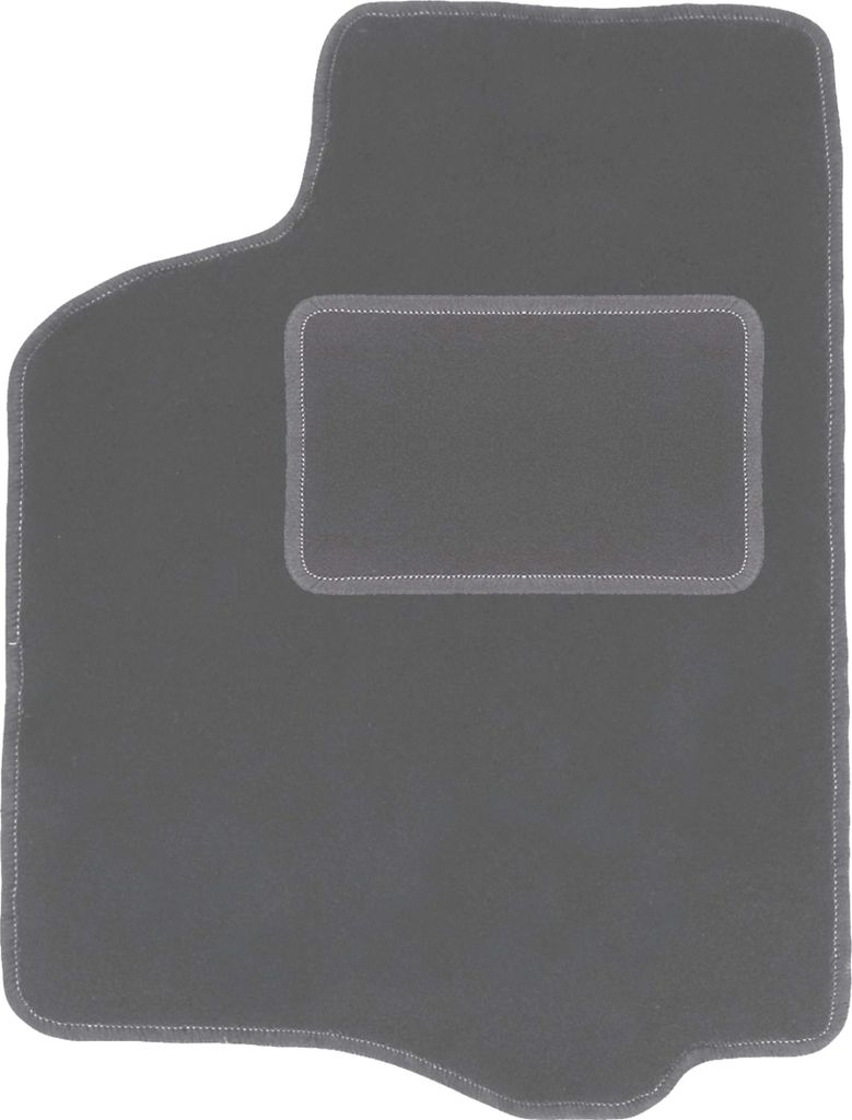 Fahrerfußmatte Velours graphit passend für Seat Cordoba I (1993-2002, Limousine) – mit Befestigungen – passgenau