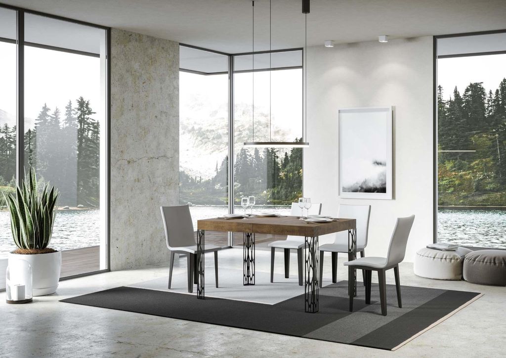 ITAMOBY - Ausziehtisch 120/224x90 cm Ghibli Nussbaum Tischbeine Anthrazit