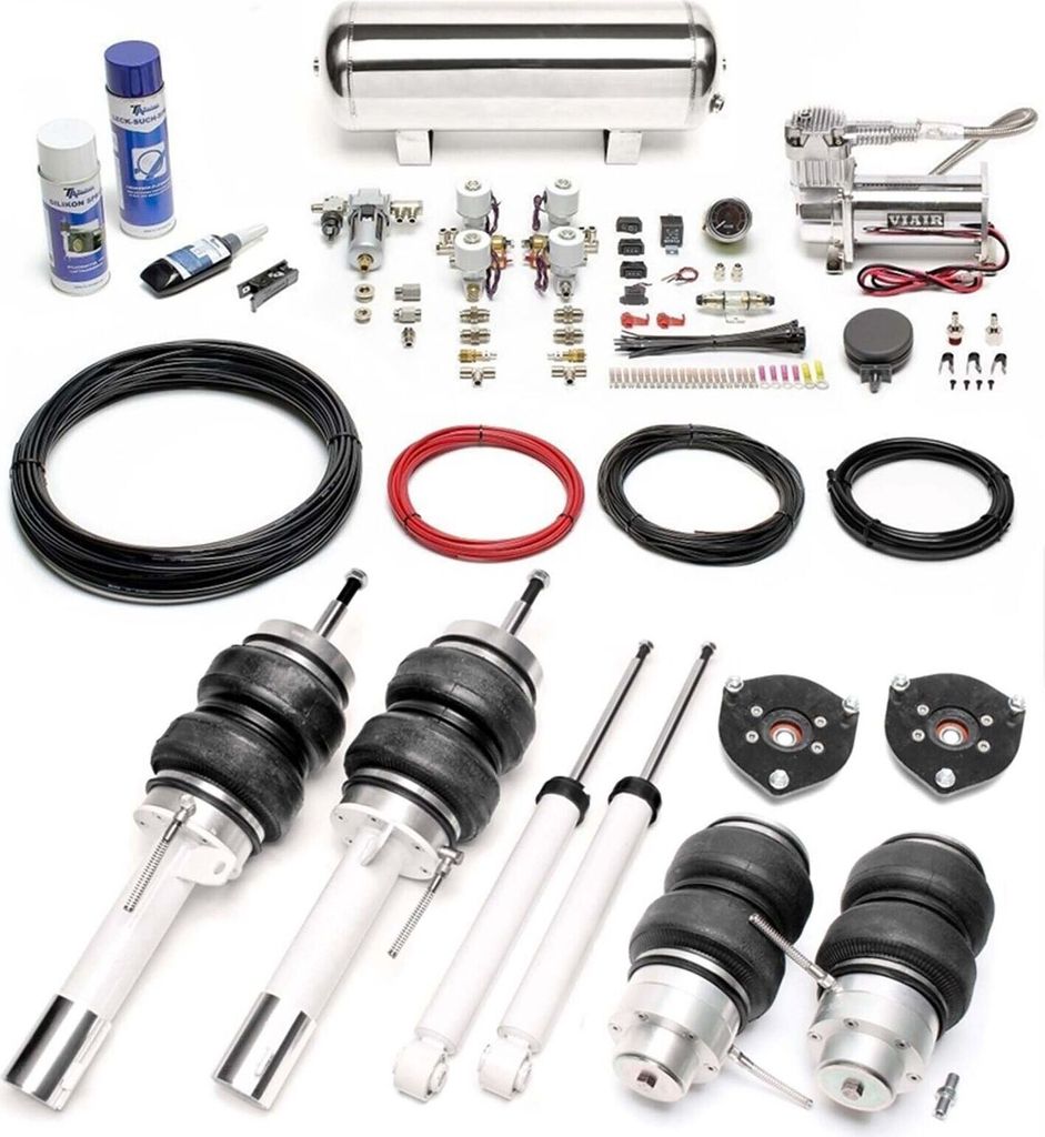 TA Technix Luftfahrwerk Viair Kompressor Kit silber für VW Scirocco III Typ 13