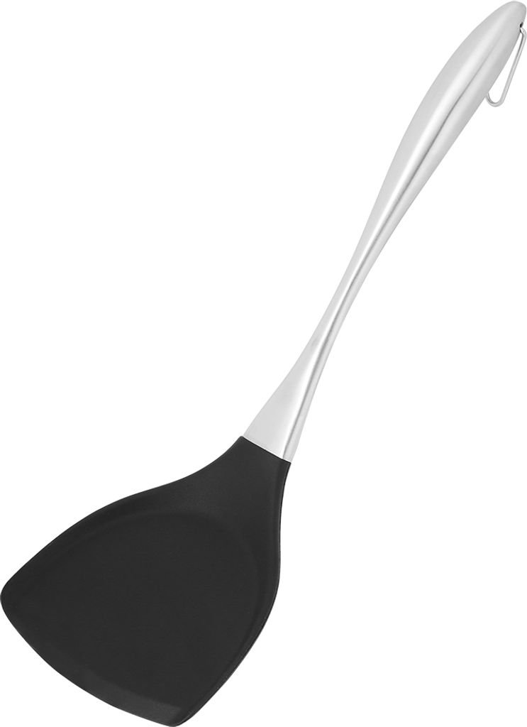 Küche Kochen Edelstahl Griff Silikon Spachtel Pfanne Braten Backen Gadget Werkzeuge