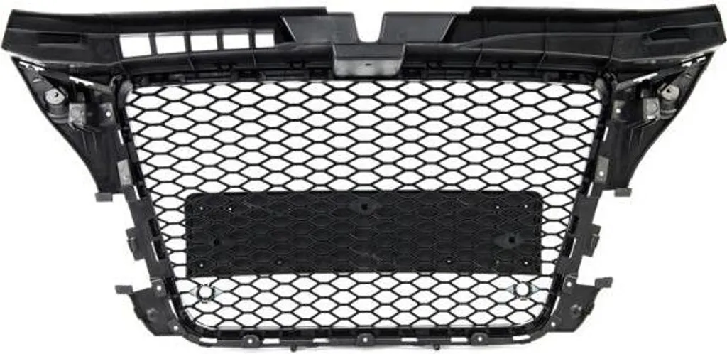 Grille de calandre Audi A3 8P restylée noir laqué avec supports de radar