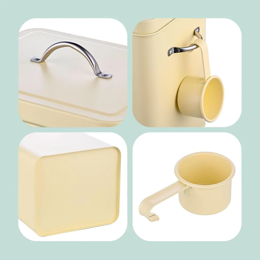 Boîte de rangement en métal de 6L avec couvercle hermétique série Riva - 6