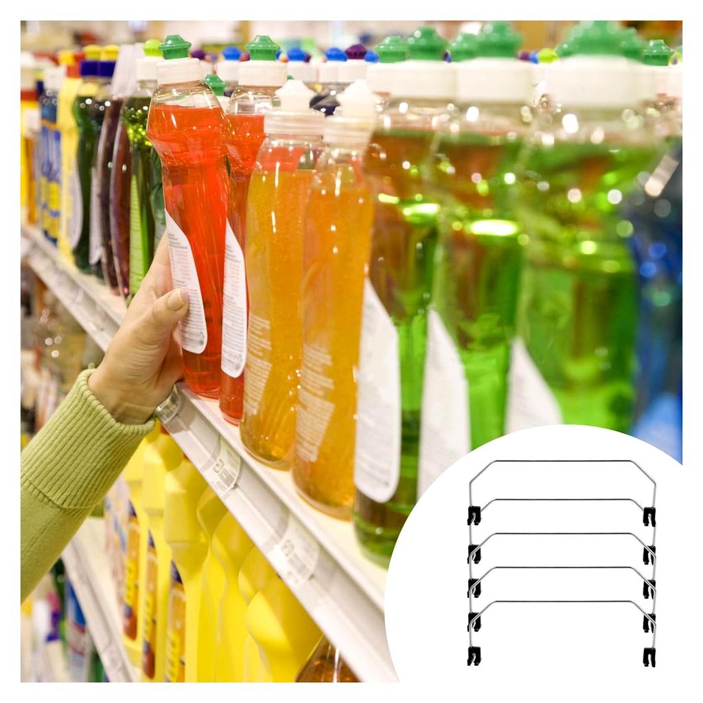 5 Stück verzinkte Eisen-Regaltrenner, 22 cm lang für Organisationsregale im Supermarkt, stabiler Warenregalteiler für Küche, Schlafzimmer und W...