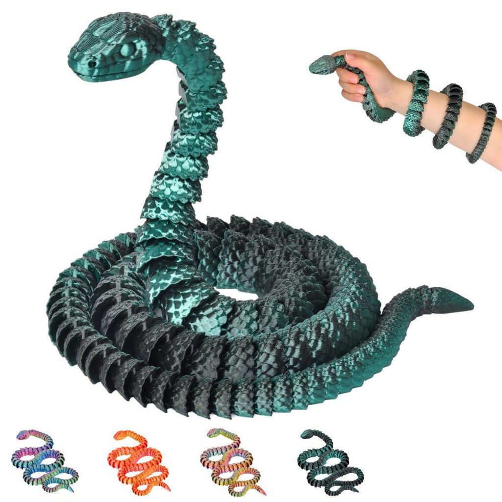 Serpente XL 3D – figura snodabile 80 cm | Statua Fantasy da Immagine del prodotto 