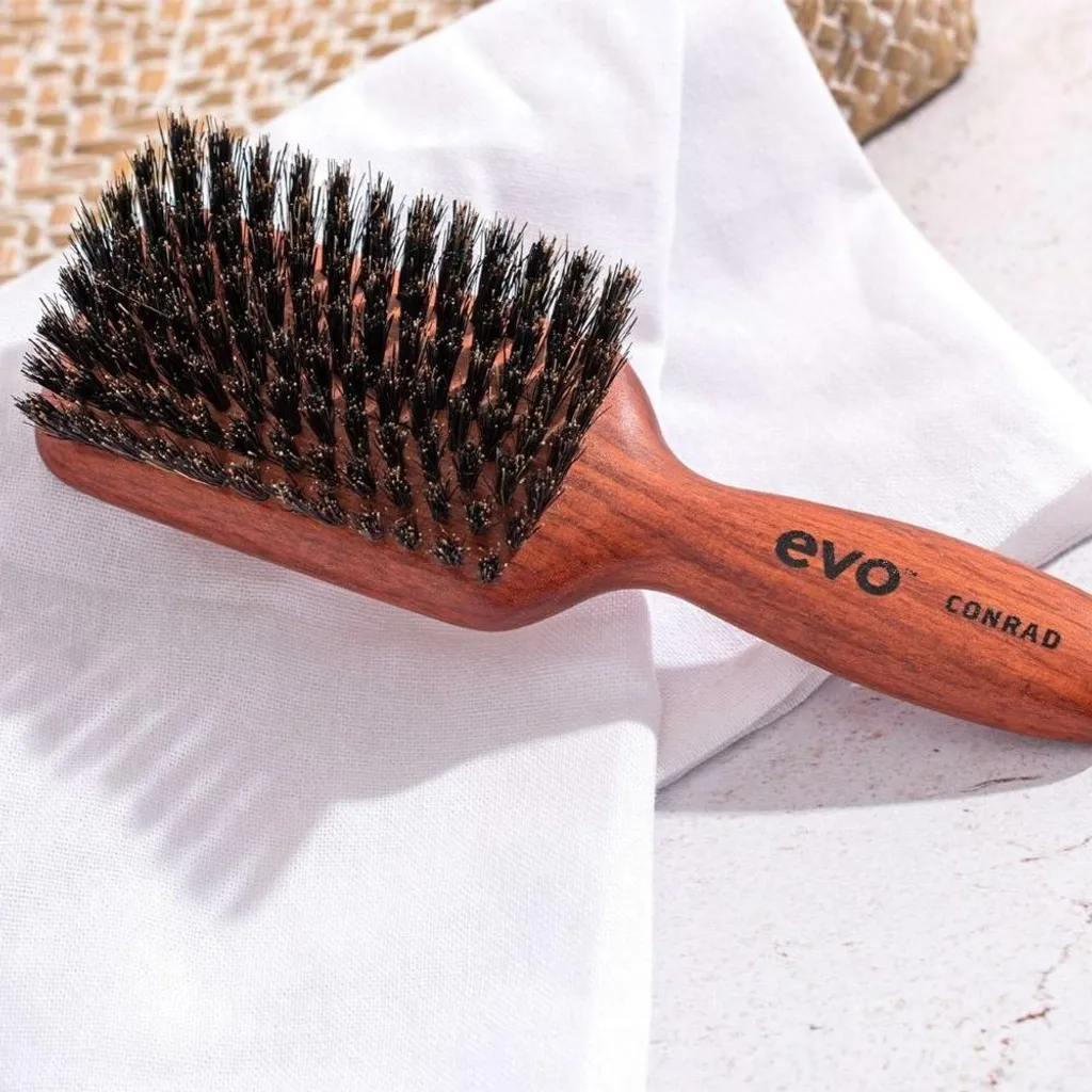 Evo Conrad Bristle : Brosse plate en poils de sanglier et bois véritable - 2