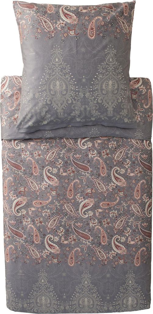 Bassetti Satin-Bettwäsche-Garnitur MONNALISA Farbe GRIGIO G1 Größe 155x220+80x80