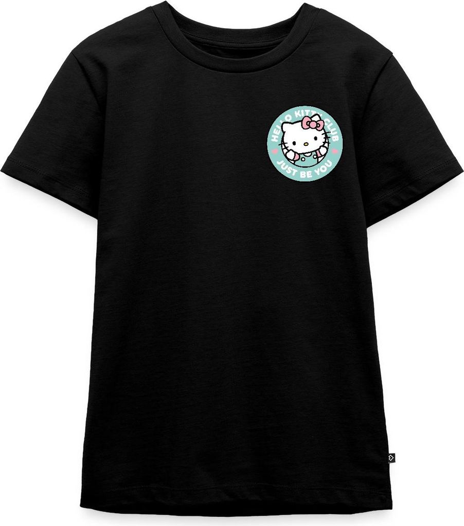 Spreadshirt Hello Kitty Club Just Be You Teenager Premium T-Shirt, 158/164 (12 Jahre), Schwarz