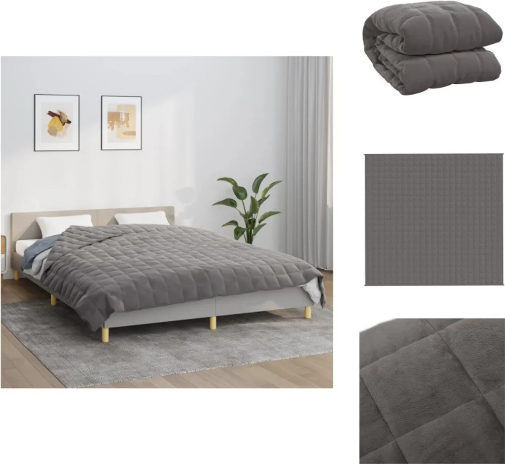 Coperta Ponderata vidaXL 11kg Grigia 220x235 | Terapia del Sonno