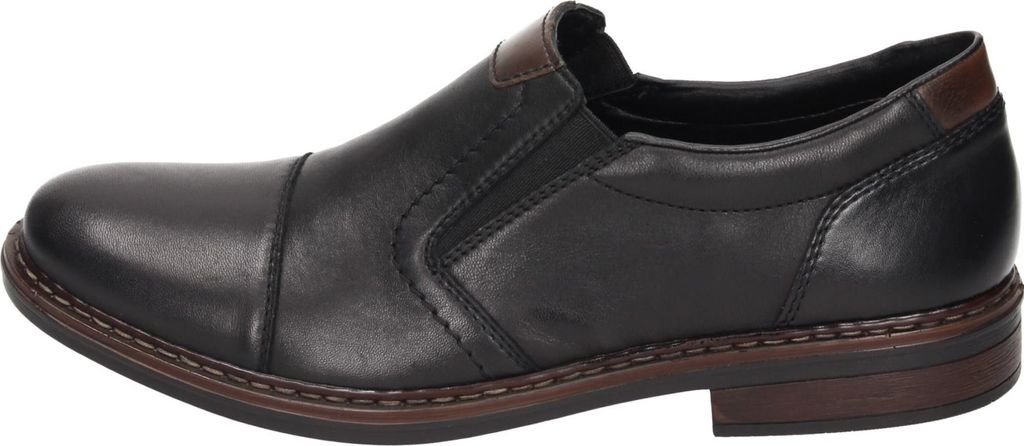 Rieker Herren Slipper Echtleder schwarz, Herren:41 EU