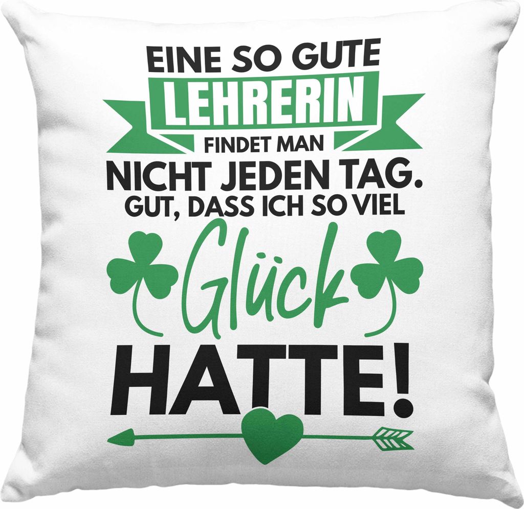 Trendation - Lehrerin Abschiedsgeschenk Deko-Kissen mit Füllung 40x40 Geschenk zum Abschied Klassenlehrerin Beste Lehrerin Geschenkidee (Grau)